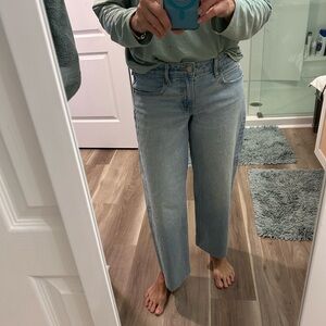 Blue Flare Wide Leg Jeans